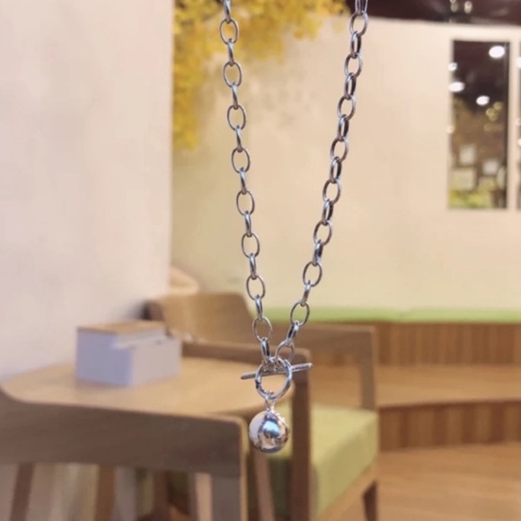 NEW 19” 925 STERLING STERLING ROUND BEAD NECKLACE, NICE NECKLACE, CUTE NECKLACE - Picture 4 of 6